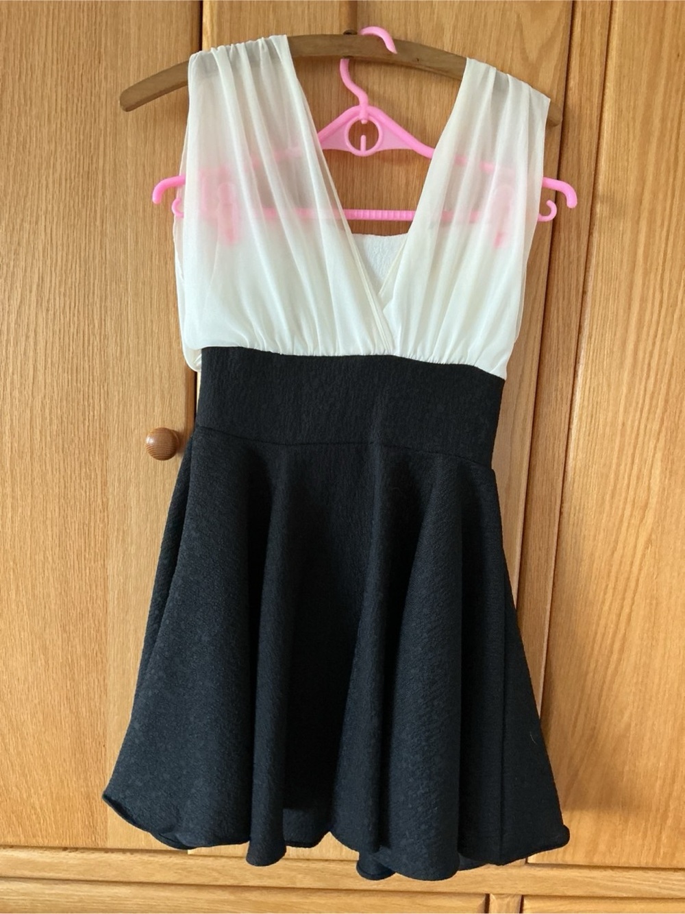Two-Tone Black and White Dress